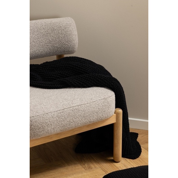 Fotel Burley beżowy/ dąb - ACTONA